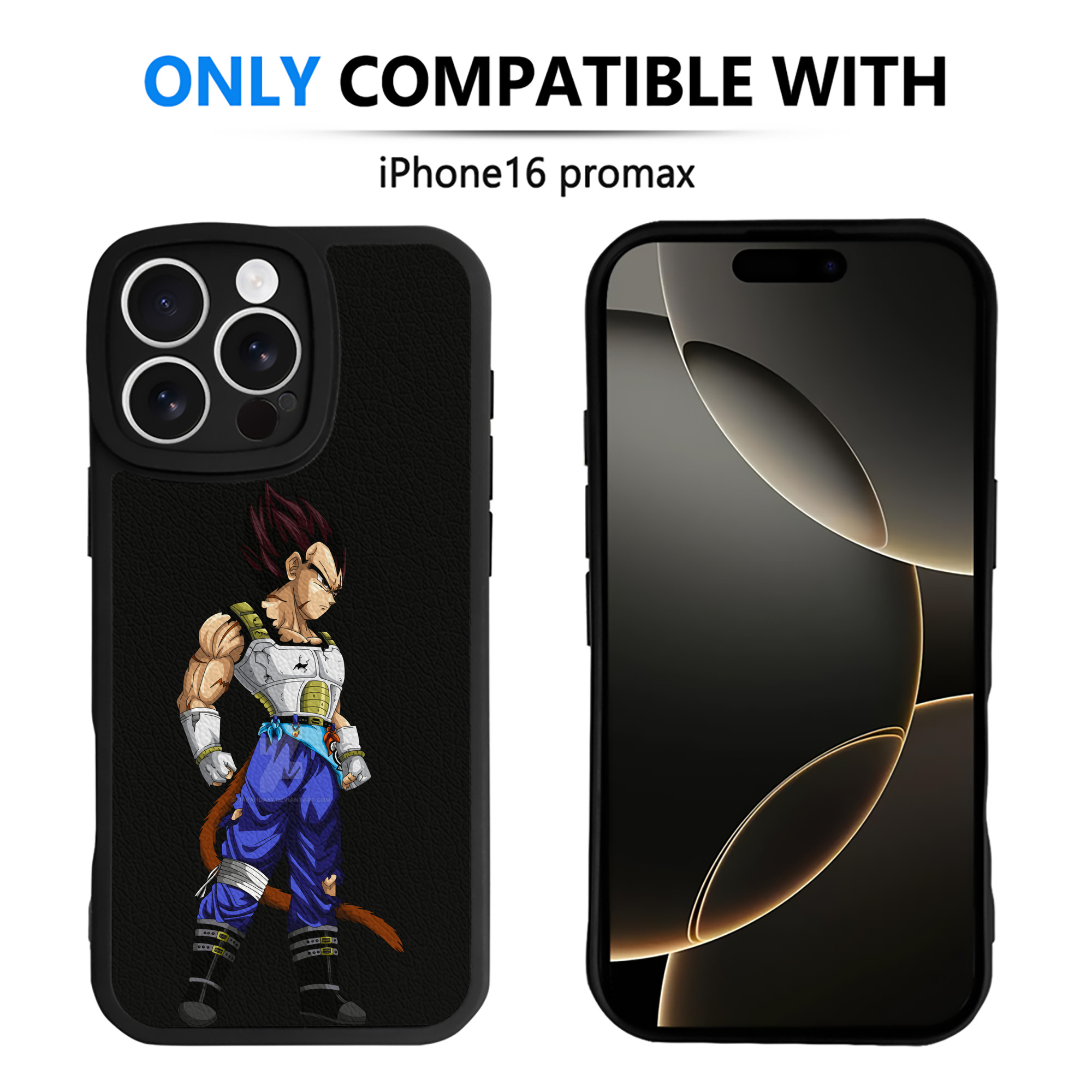 （画像用） ドラゴンボール ベジータ四世（Bejīta Yonsei）DRAGON BALL Vegeta IV 【iPhone 16シリーズ対応】シリコンスマホケース（レザー調） 材質：シリコン